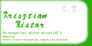 krisztian nistor business card